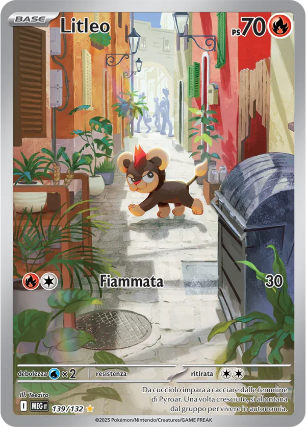 Litleo Mega Evoluzione carta Pokémon italiana IR