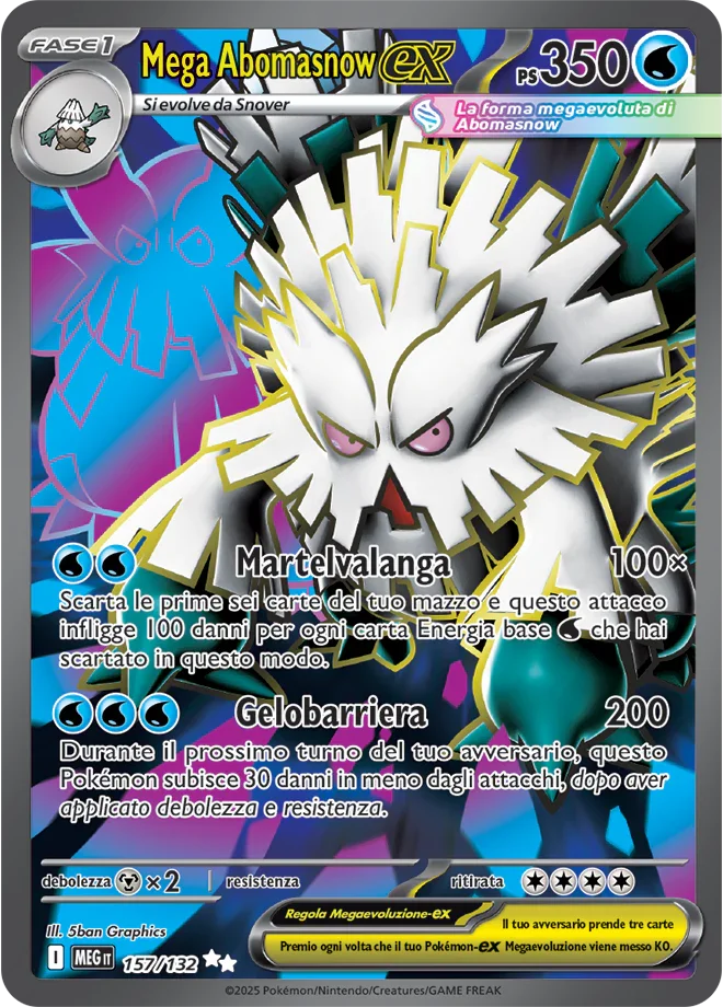 Mega Abomasnow ex Mega Evoluzione carta Pokémon italiana UR