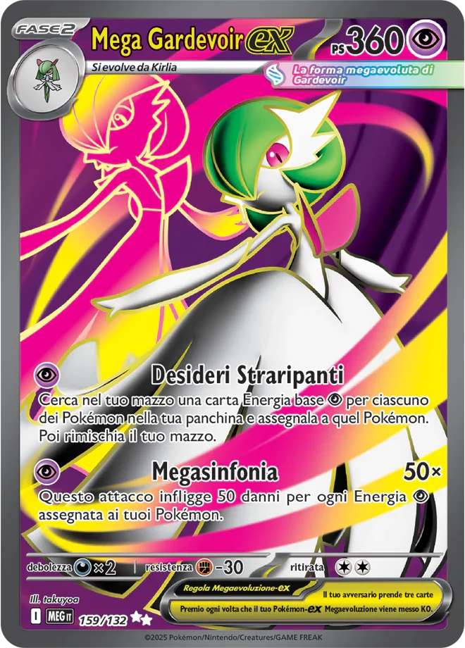 Mega Gardevoir ex Mega Evoluzione carta Pokémon italiana UR
