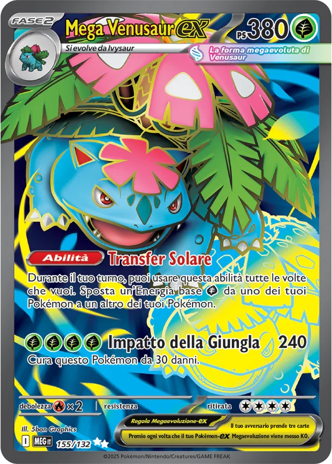 Mega Venusaur ex Mega Evoluzione carta Pokémon italiana UR