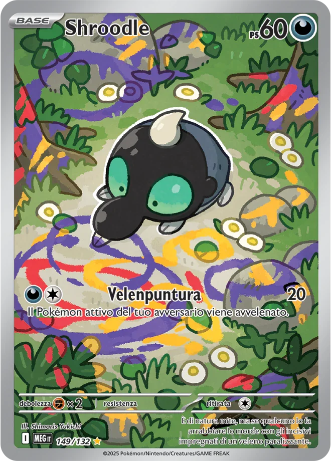 Shroodle Mega Evoluzione carta Pokémon italiana IR