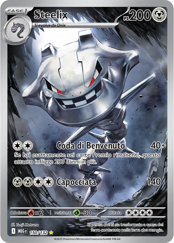 Steelix Mega Evoluzione carta Pokémon italiana IR