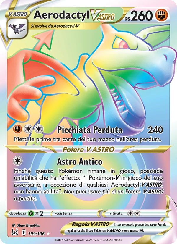 Aerodactyl V ASTRO Origine Perduta carta Pokémon italiana RR