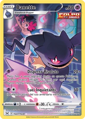 Banette Origine Perduta carta Pokémon italiana TG