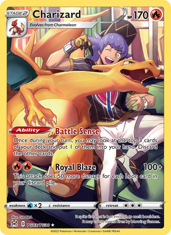 Charizard Origine Perduta carta Pokémon italiana TG