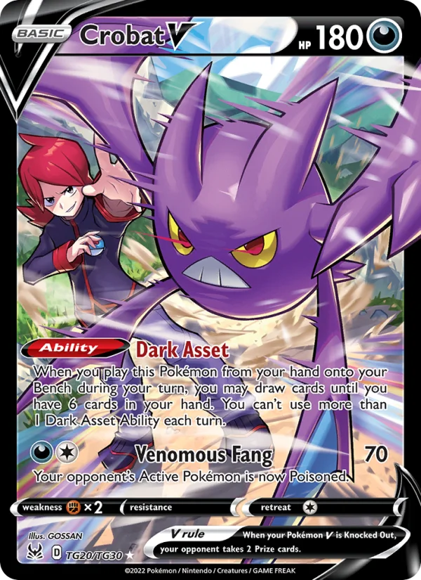 Crobat V Origine Perduta carta Pokémon italiana TG