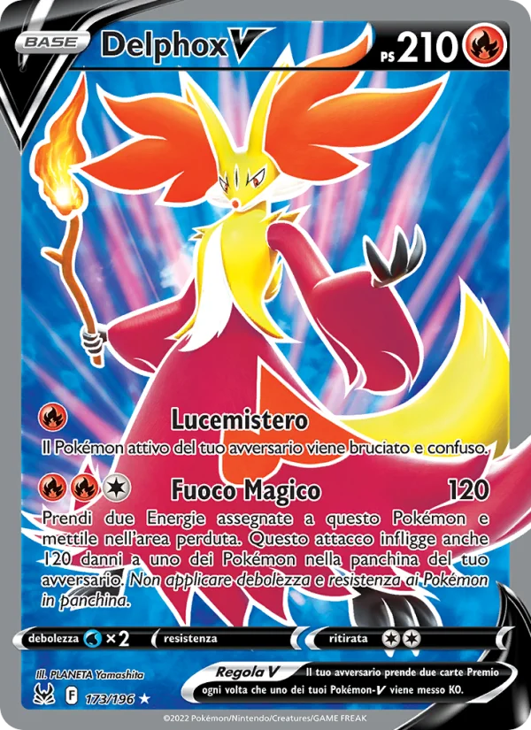 Delphox V Origine Perduta carta Pokémon italiana UR
