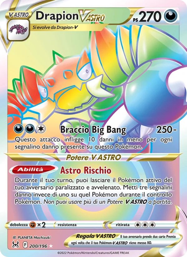 Drapion V ASTRO Origine Perduta carta Pokémon italiana RR