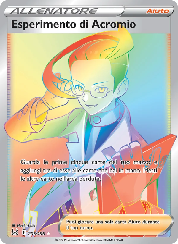Esperimento di Acromio Origine Perduta carta Pokémon italiana RR