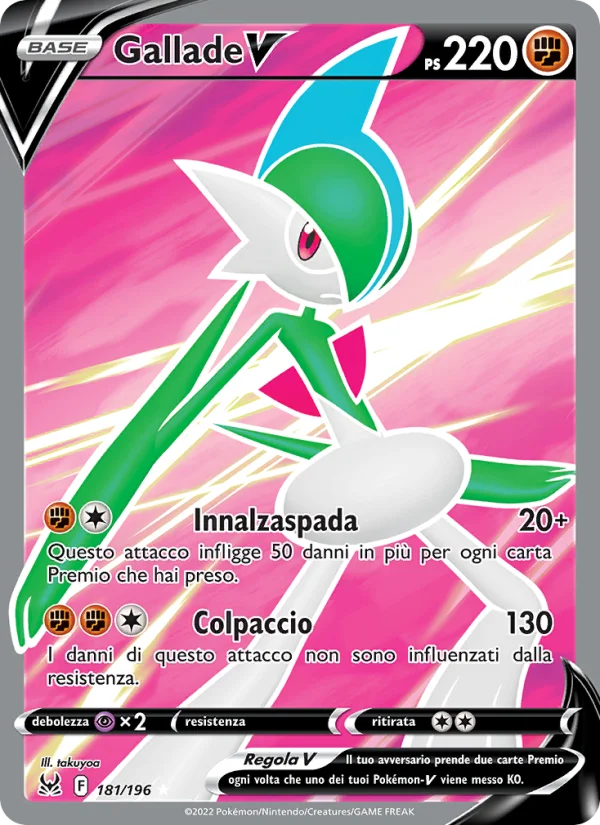 Gallade V Origine Perduta carta Pokémon italiana UR