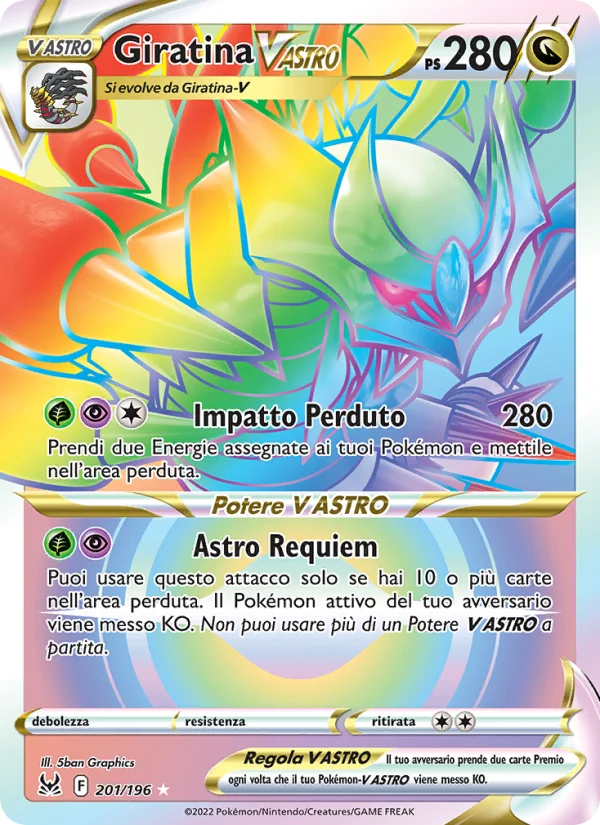 Giratina V ASTRO Origine Perduta carta Pokémon italiana RR