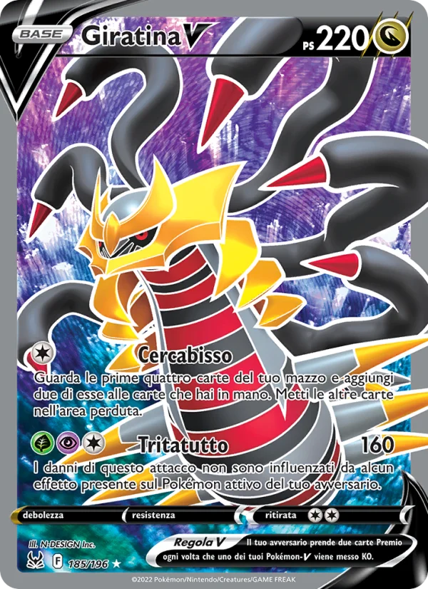 Giratina V Origine Perduta carta Pokémon italiana UR