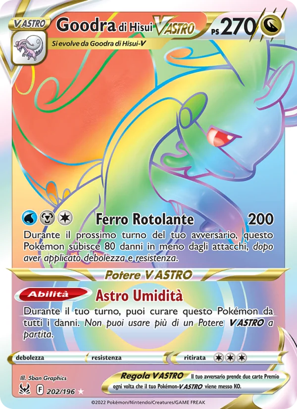 Goodra di Hisui V ASTRO Origine Perduta carta Pokémon italiana RR