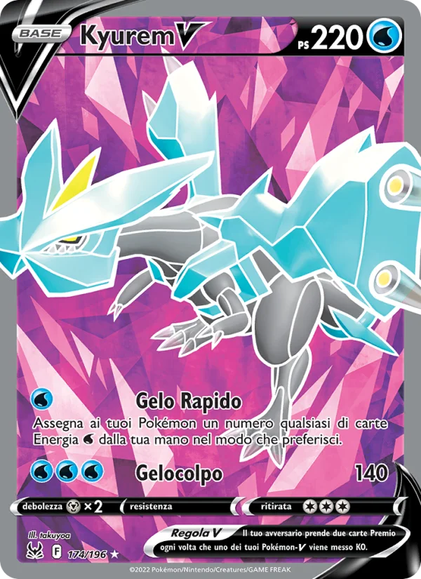 Kyurem V Origine Perduta carta Pokémon italiana UR