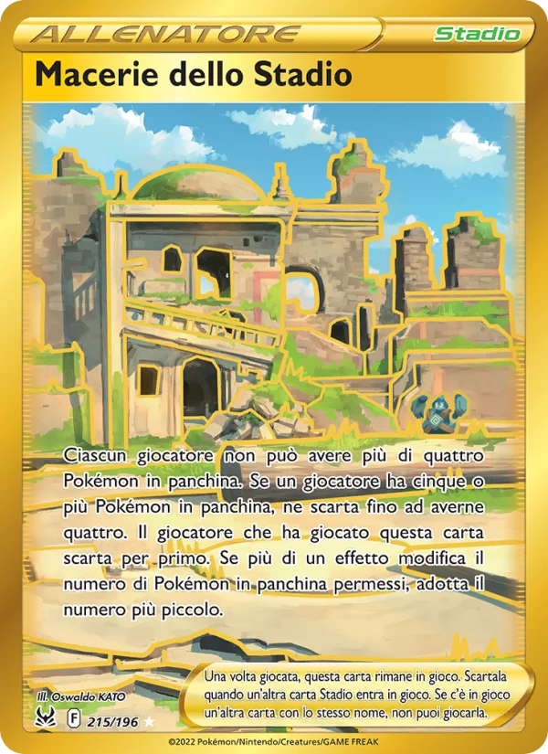Macerie dello Stadio Origine Perduta carta Pokémon italiana HR