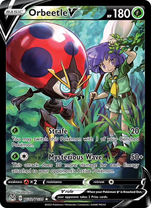 Orbeetle V Origine Perduta carta Pokémon italiana TG