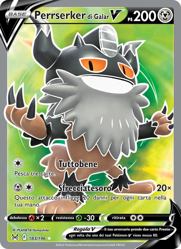 Perrserker di Galar V Origine Perduta carta Pokémon italiana