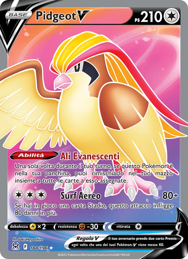 Pidgeot V Origine Perduta carta Pokémon italiana UR