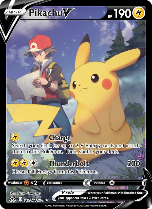 Pikachu V Origine Perduta carta Pokémon italiana TG