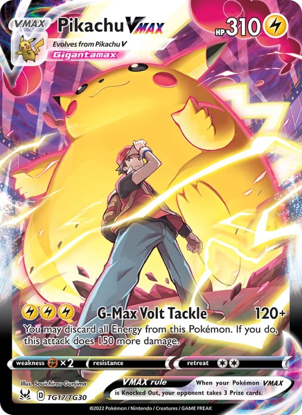 Pikachu VMAX Origine Perduta carta Pokémon italiana TG