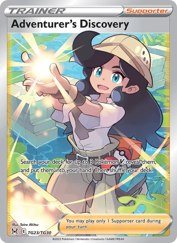 Scoperta dell'Avventuriera Origine Perduta carta Pokémon italiana TG