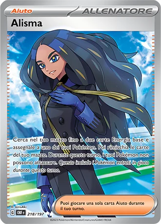 Alisma Ossidiana Infuocata carta Pokémon italiana UR