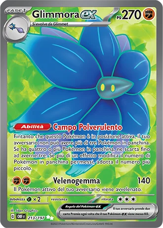 Glimmora ex Ossidiana Infuocata carta Pokémon italiana UR