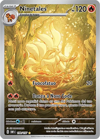 Ninetales Ossidiana Infuocata carta Pokémon italiana