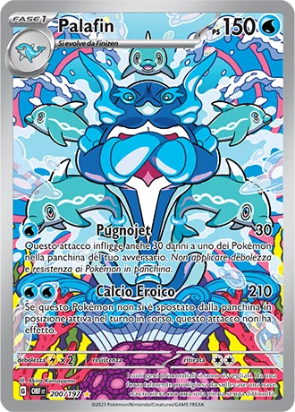 Palafin Ossidiana Infuocata carta Pokémon italiana