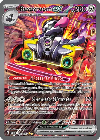 Revavroom ex Ossidiana Infuocata carta Pokémon italiana SIR