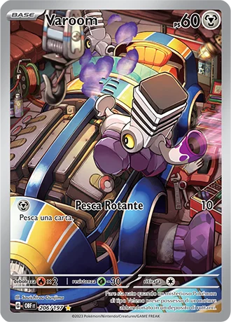Varoom Ossidiana Infuocata carta Pokémon italiana IR