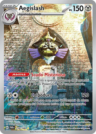 Aegislash Paradosso Temporale carta Pokémon italiana IR
