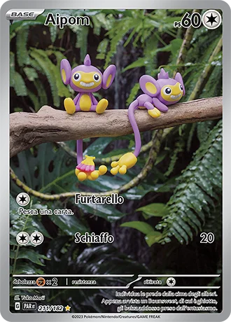 Aipom Paradosso Temporale carta Pokémon italiana IR