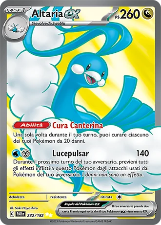 Altaria ex Paradosso Temporale carta Pokémon italiana UR