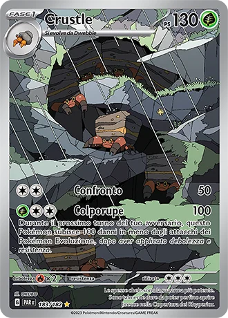 Crustle Paradosso Temporale carta Pokémon italiana IR