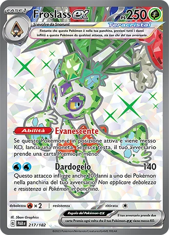 Froslass ex Paradosso Temporale carta Pokémon italiana