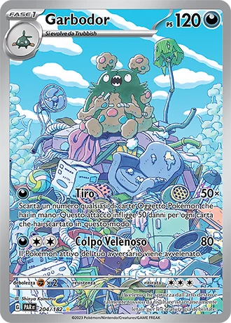 Garbodor Paradosso Temporale carta Pokémon italiana