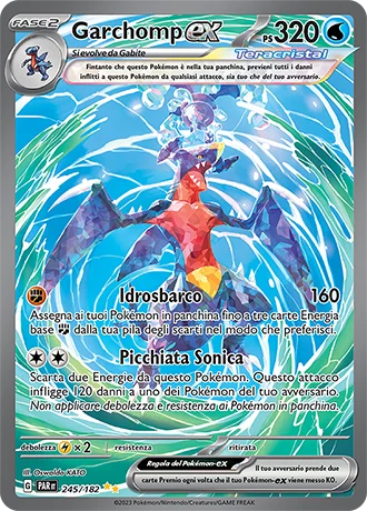 Garchomp ex Paradosso Temporale carta Pokémon italiana SIR