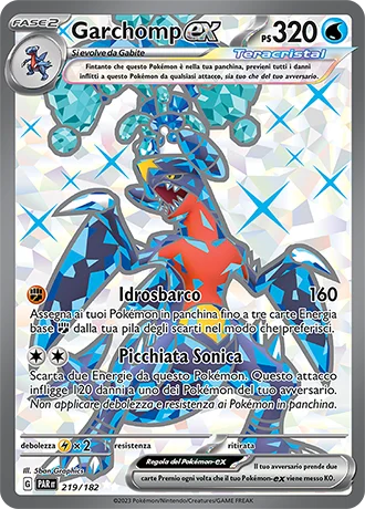 Garchomp ex Paradosso Temporale carta Pokémon italiana UR