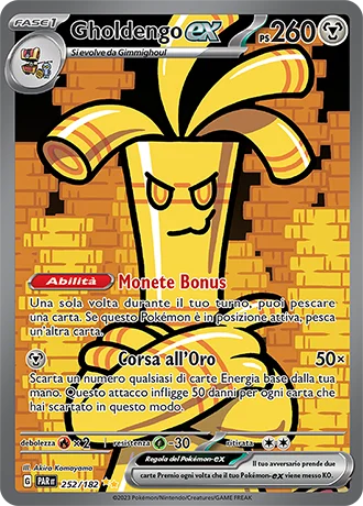 Gholdengo ex Paradosso Temporale carta Pokémon italiana SIR