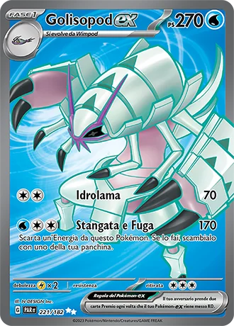 Golisopod ex Paradosso Temporale carta Pokémon italiana UR