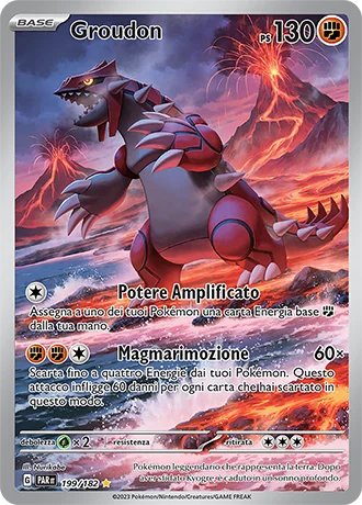Groudon Paradosso Temporale carta Pokémon italiana IR