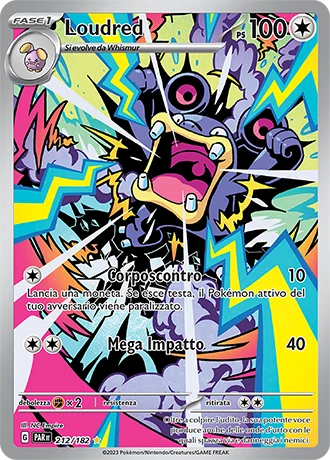 Loudred Paradosso Temporale carta Pokémon italiana IR