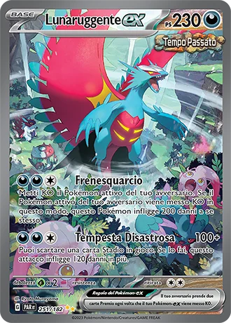 Lunaruggente ex Paradosso Temporale carta Pokémon italiana SIR