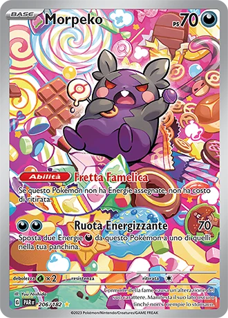 Morpeko Paradosso Temporale carta Pokémon italiana