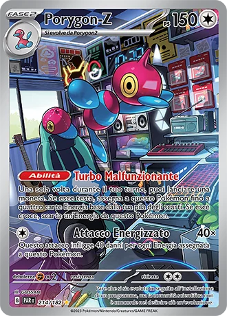 Porygon-Z Paradosso Temporale carta Pokémon italiana IR