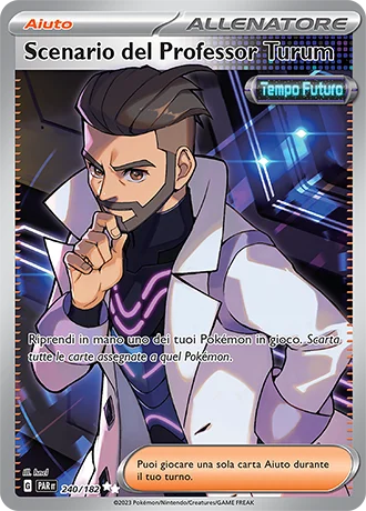 Scenario del Professor Turum Paradosso Temporale carta Pokémon italiana UR