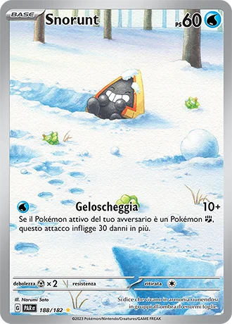Snorunt Paradosso Temporale carta Pokémon italiana IR