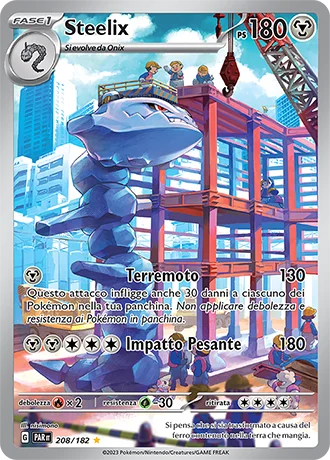 Steelix Paradosso Temporale carta Pokémon italiana IR
