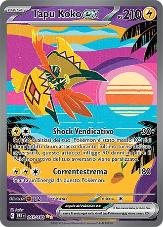 Tapu Koko ex Paradosso Temporale carta Pokémon italiana SIR